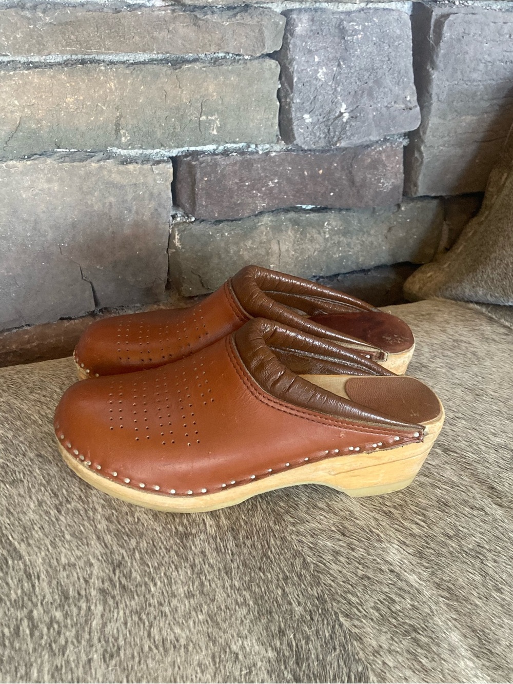Vintage Bastad Original Swedish Clogs Jackson Copper
